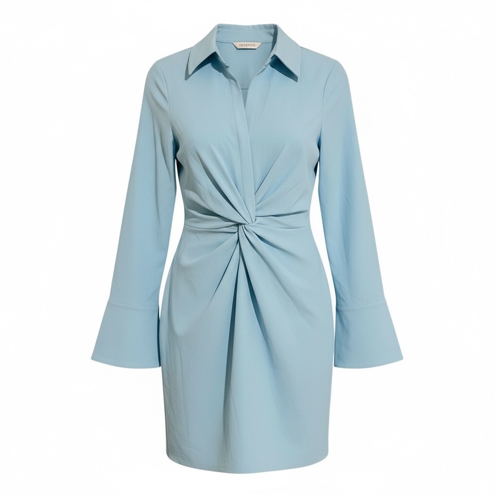 CINQ à SEPT McKenna Long Sleeve Twist Front Mini Dress, size 0 in Maritime NWT